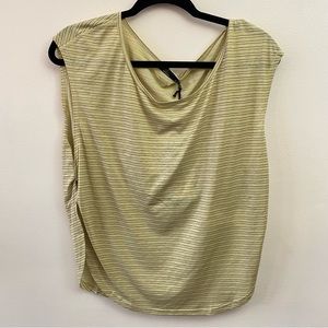 Prana Caplin sleeveless side twist athleisure top size small